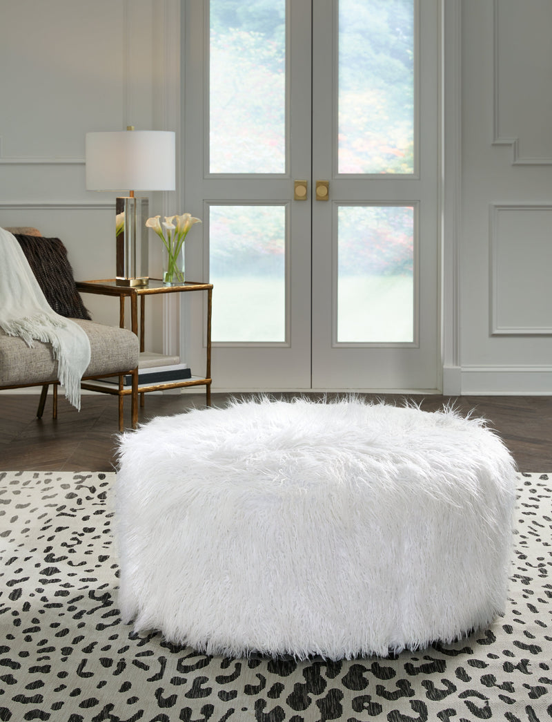 Galice Light Gray Oversized Accent Ottoman