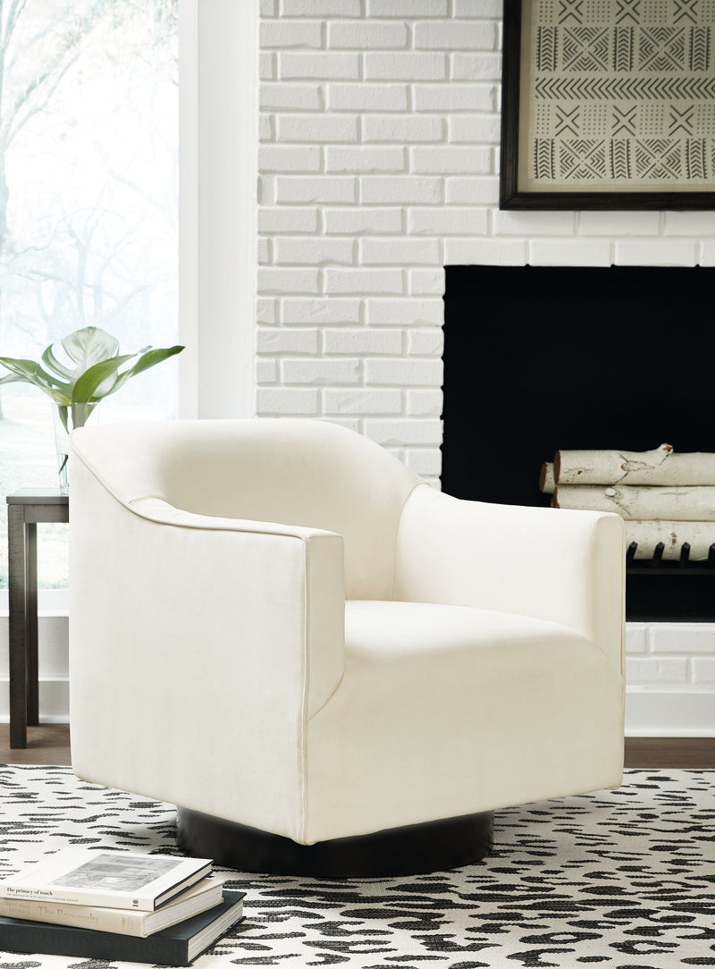 Phantasm Chalk Swivel Accent Chair