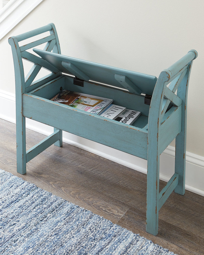 Heron Ridge Blue Accent Bench