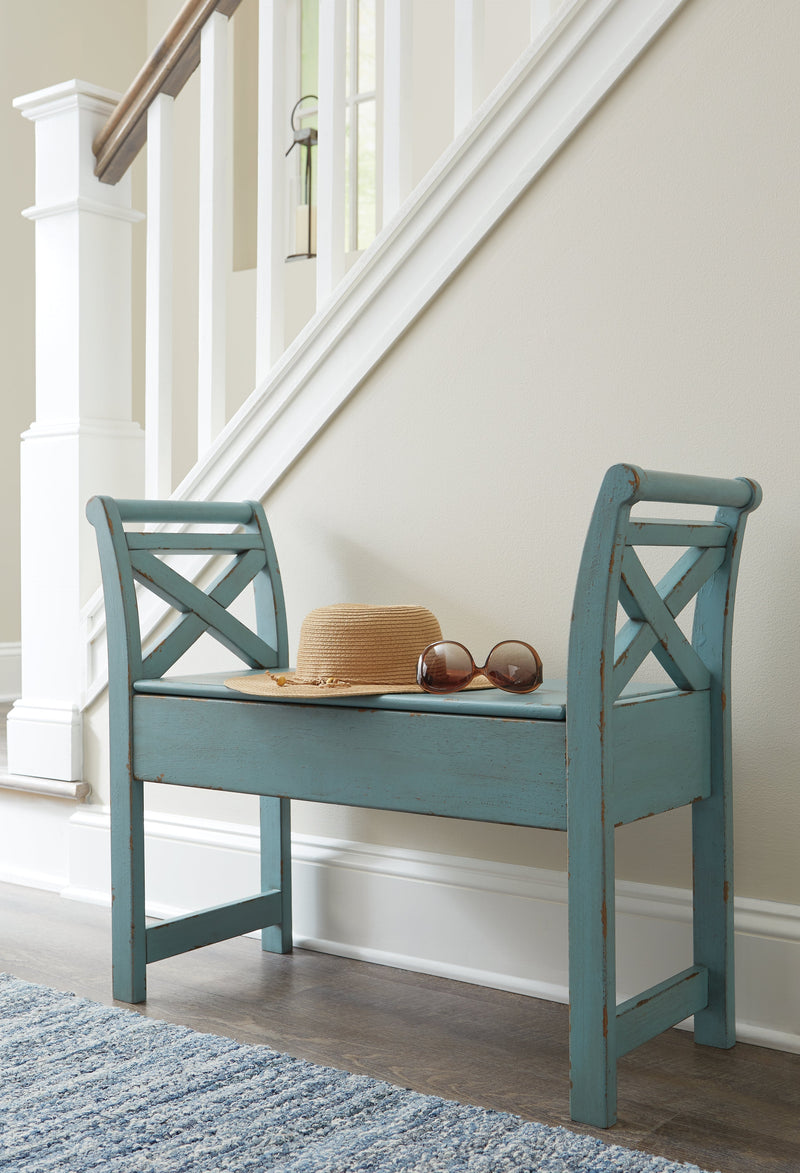 Heron Ridge Blue Accent Bench