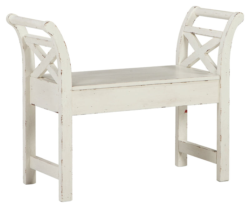 Heron Ridge White Accent Bench