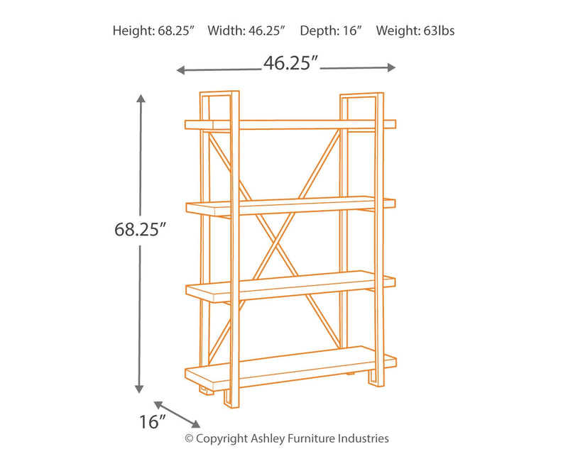 Forestmin Brown Black Bookcase