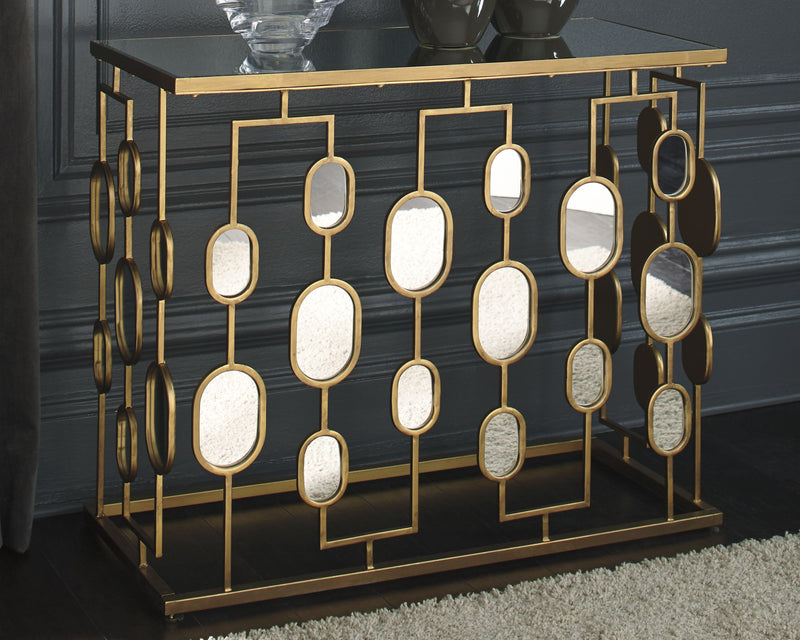 Majaci Gold Finish Console