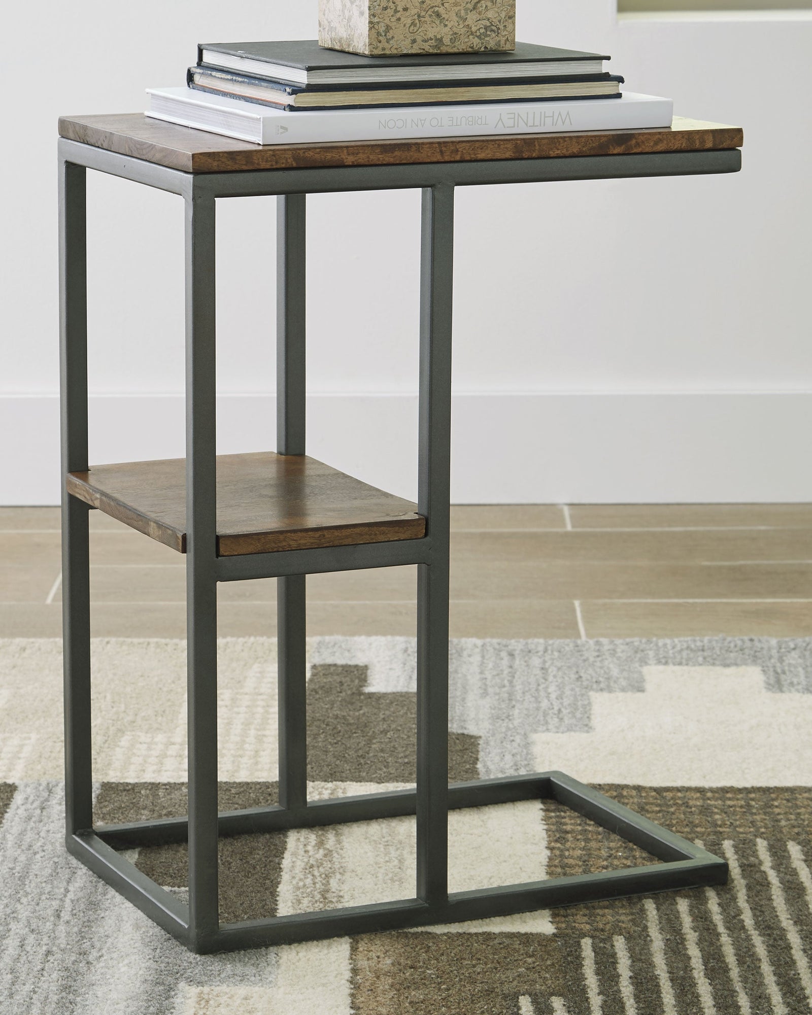 Forestmin Natural Black Accent Table