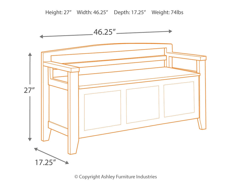 Charvanna White Storage Bench