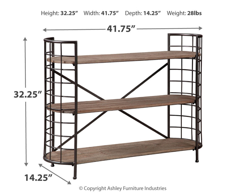 Flintley Brown Gunmetal Bookcase