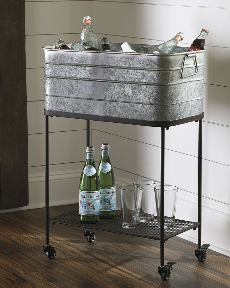 Vossman Antique Gray Brown Beverage Tub