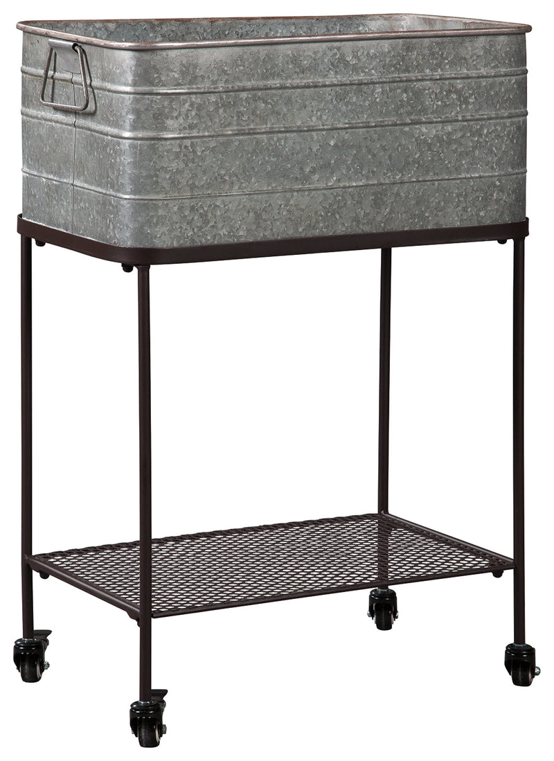 Vossman Antique Gray Brown Beverage Tub