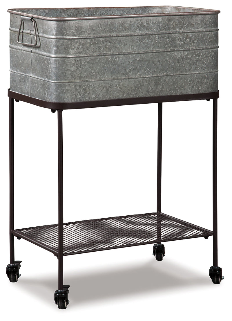 Vossman Antique Gray Brown Beverage Tub