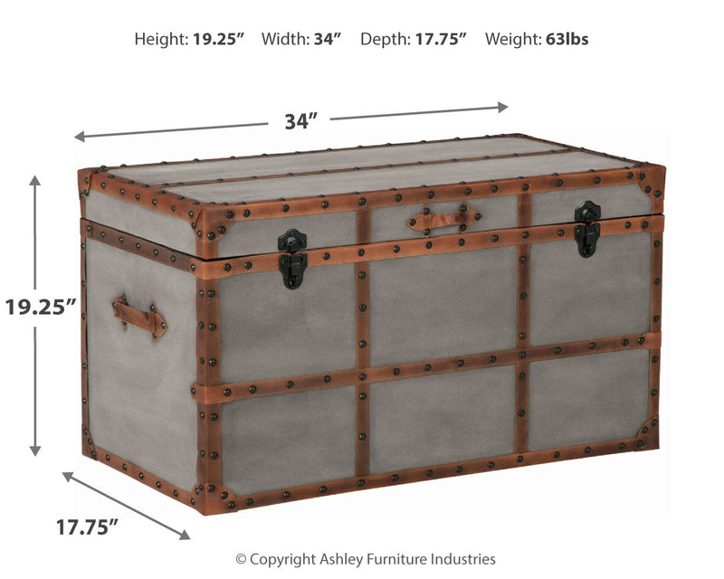 Amsel Gray Storage Trunk