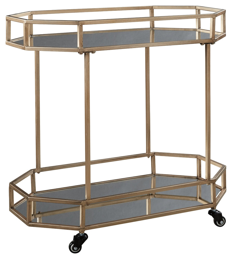 Daymont Gold Finish Bar Cart