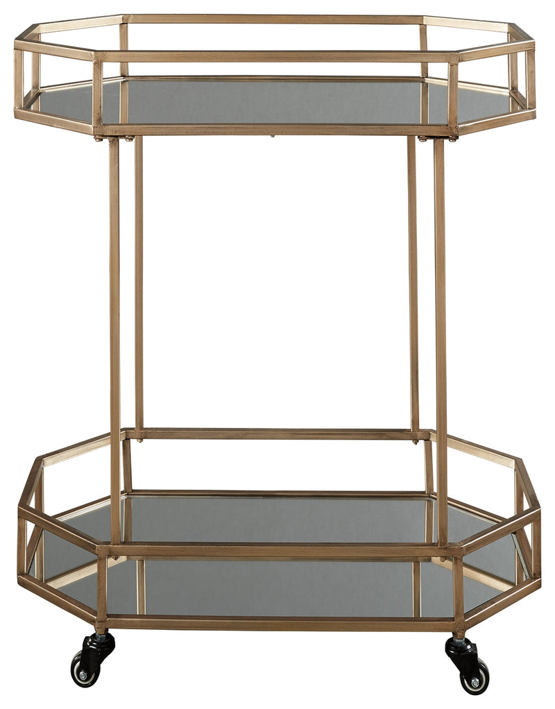 Daymont Gold Finish Bar Cart