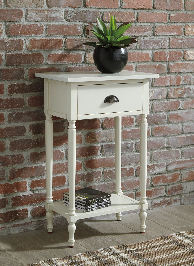 Juinville White Accent Table