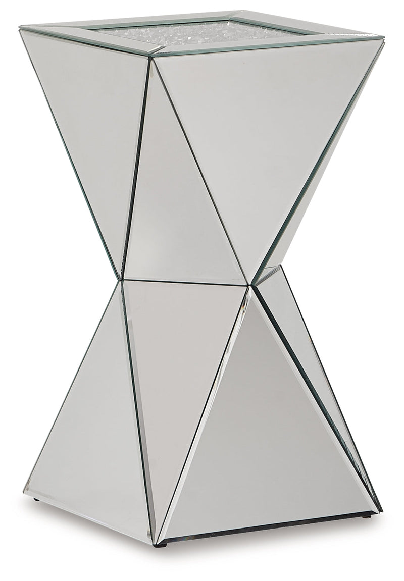 Gillrock Mirror Silver Finish Accent Table