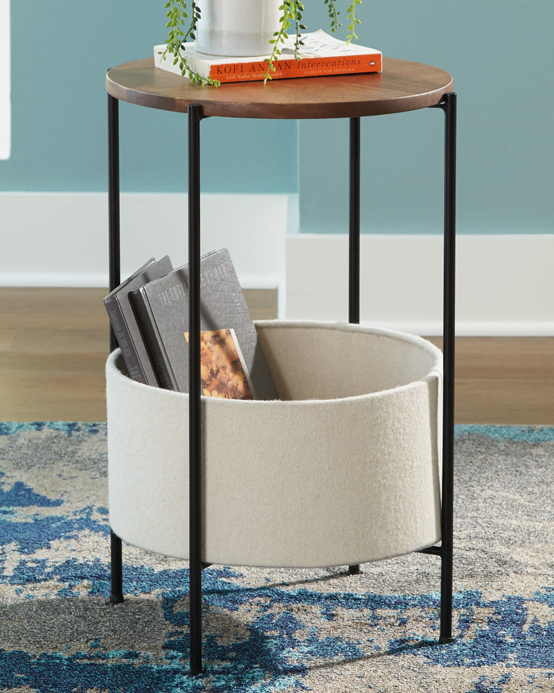 Brookway Black Cream Accent Table