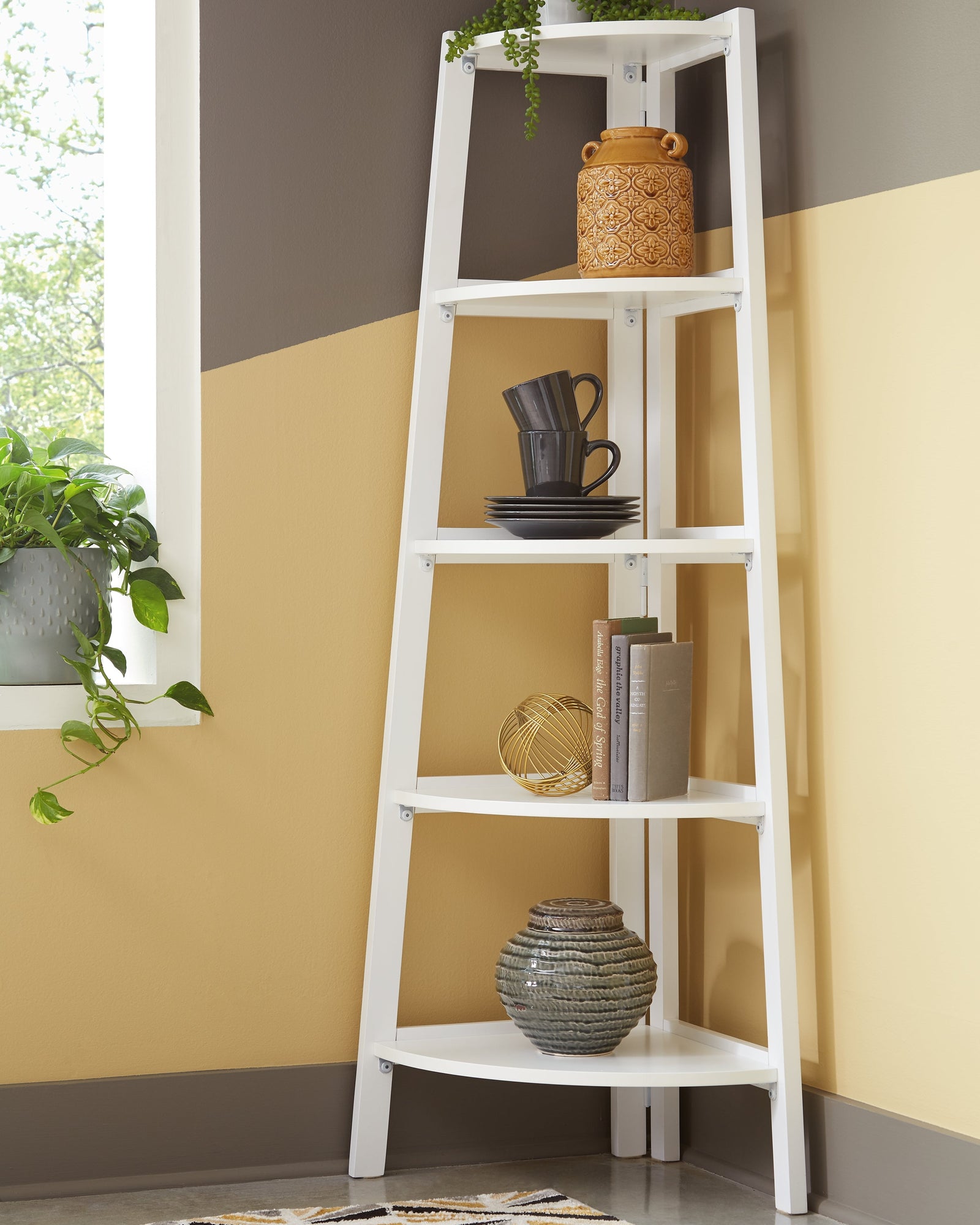 Bernmore White Corner Shelf