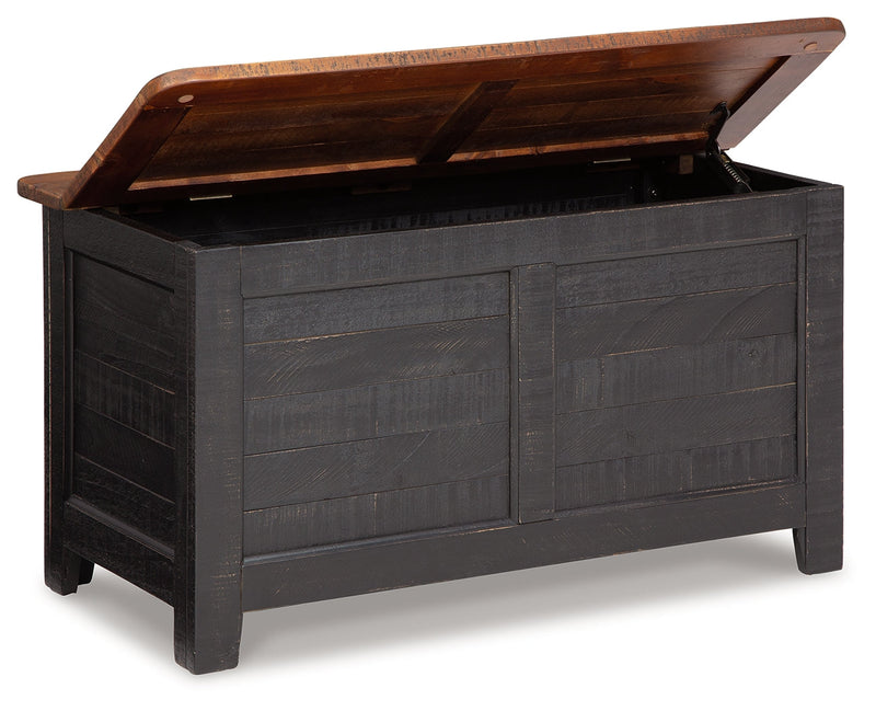 Dashbury Antique Black Brown Storage Trunk