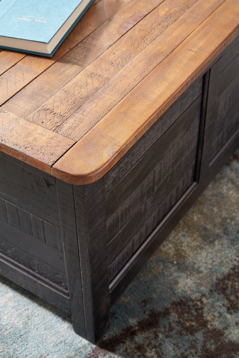 Dashbury Antique Black Brown Storage Trunk