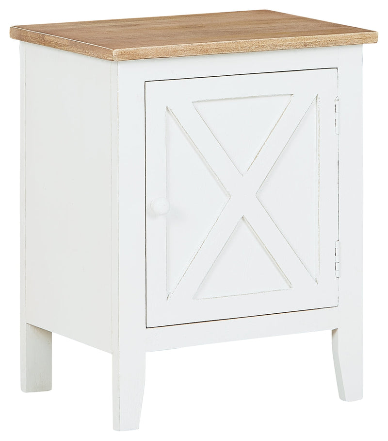 Gylesburg White Brown Accent Cabinet