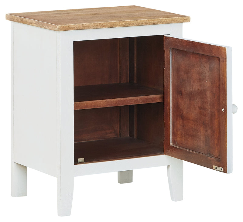 Gylesburg White Brown Accent Cabinet