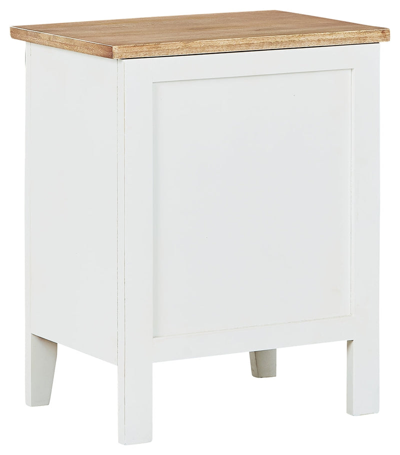 Gylesburg White Brown Accent Cabinet