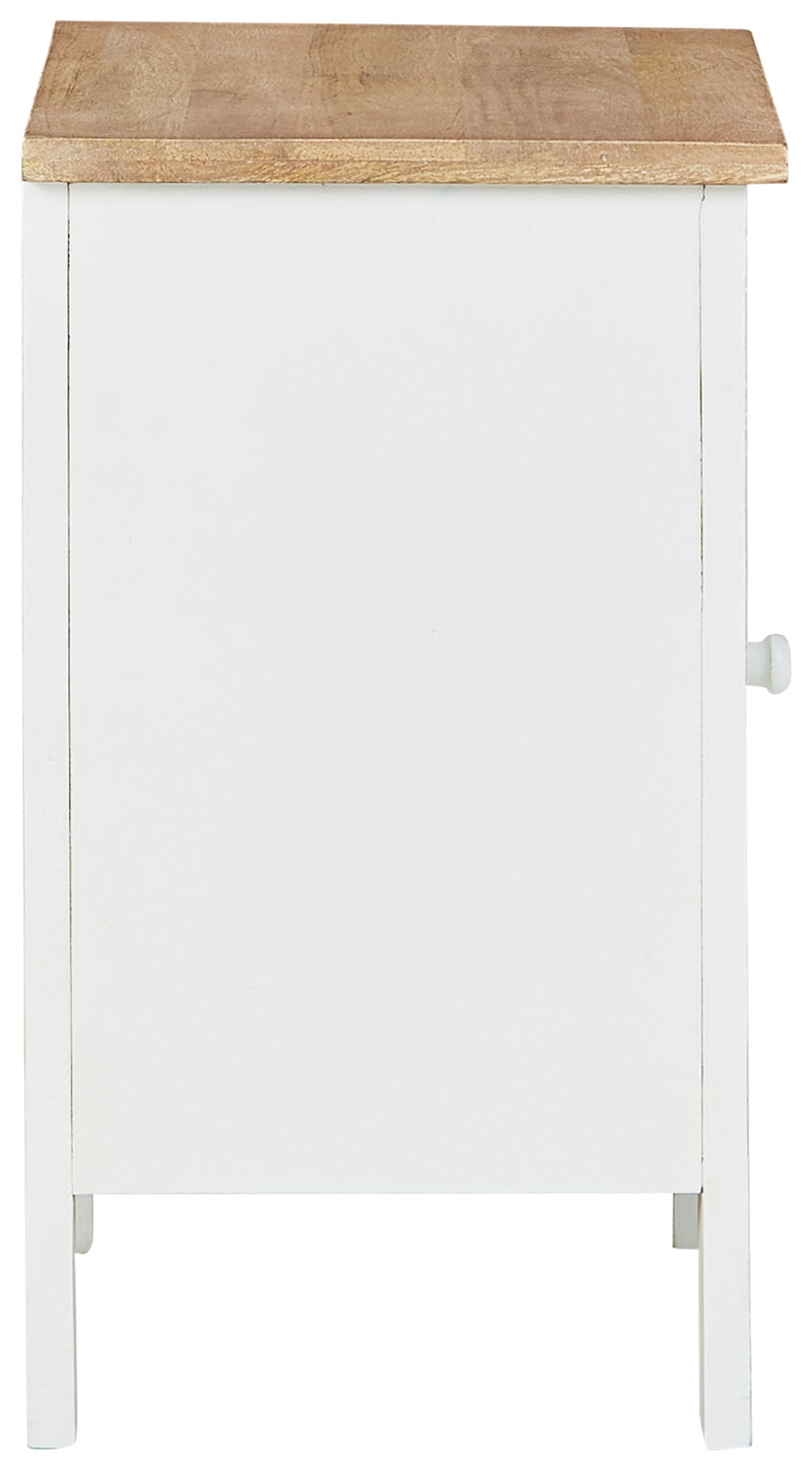 Gylesburg White Brown Accent Cabinet