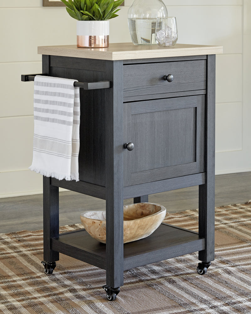 Boderidge Black Bar Cart