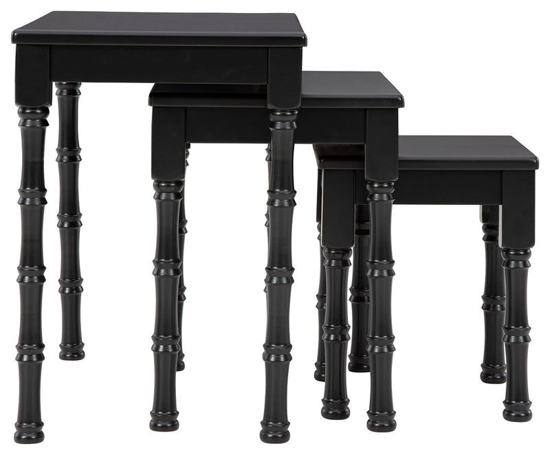 Dasonbury Black Accent Table (Set of 3)