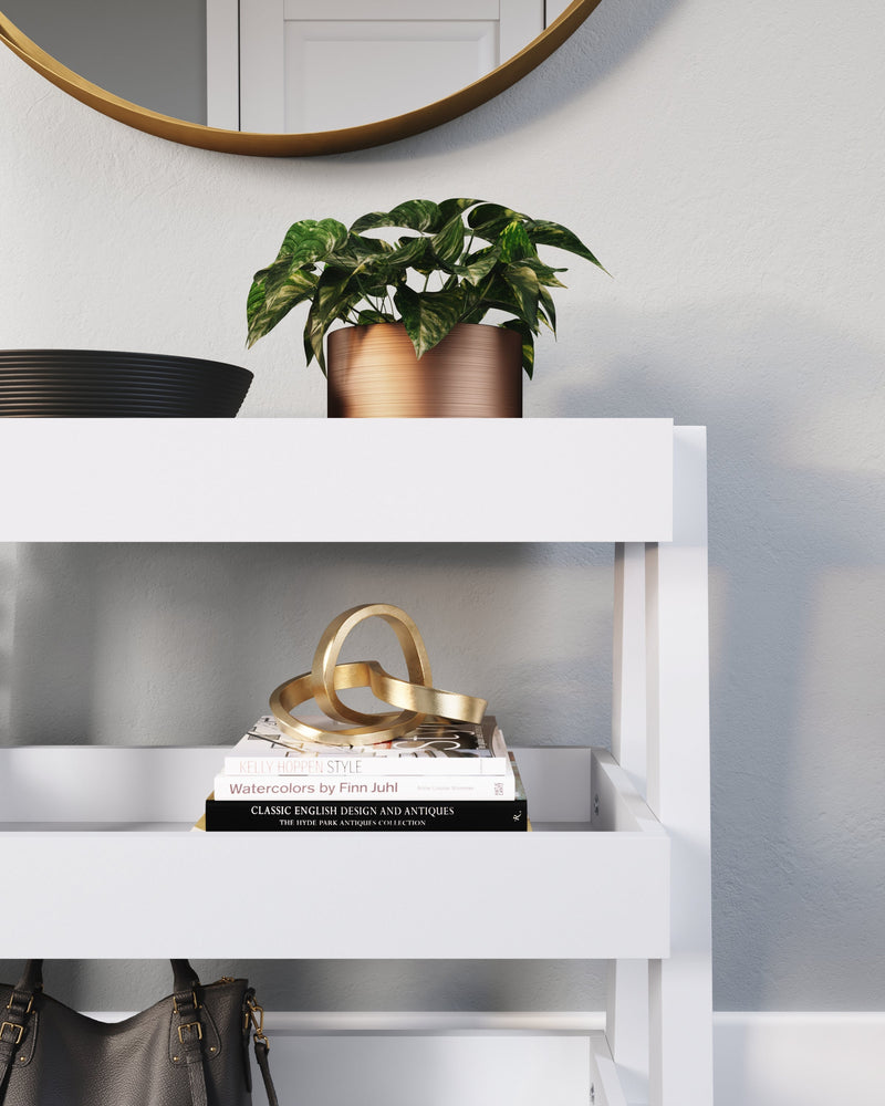 Blariden Light Tan Shelf Accent Table