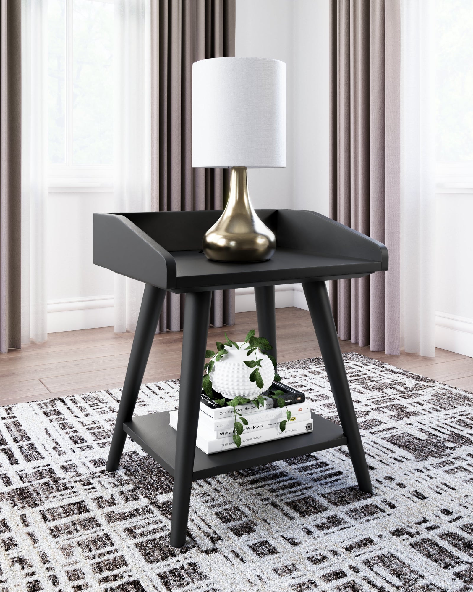 Blariden Metallic Gray Accent Table