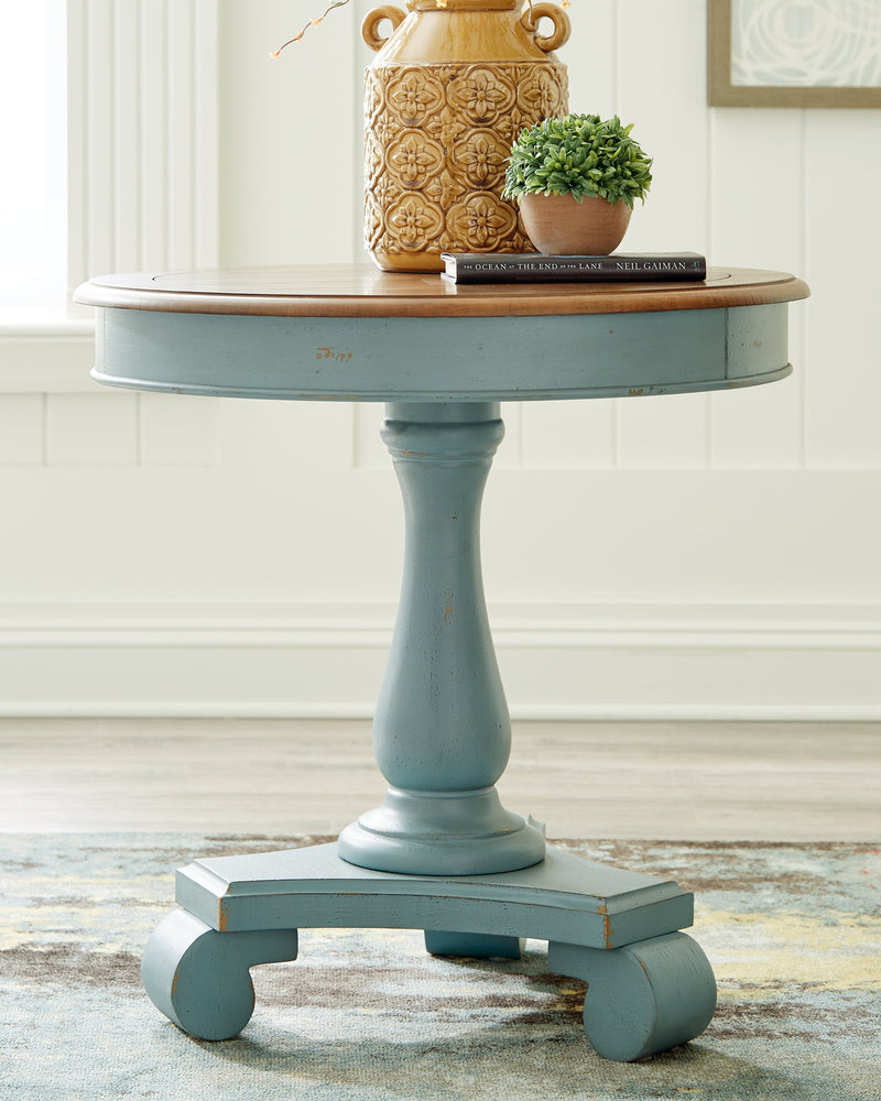 Mirimyn Teal Brown Accent Table