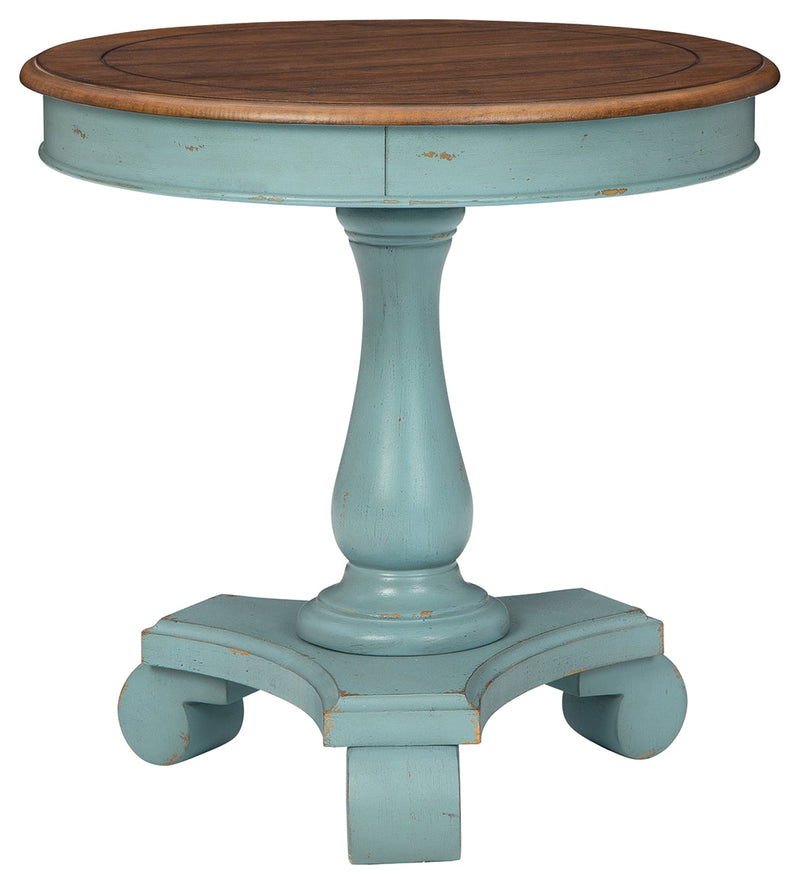 Mirimyn Teal Brown Accent Table