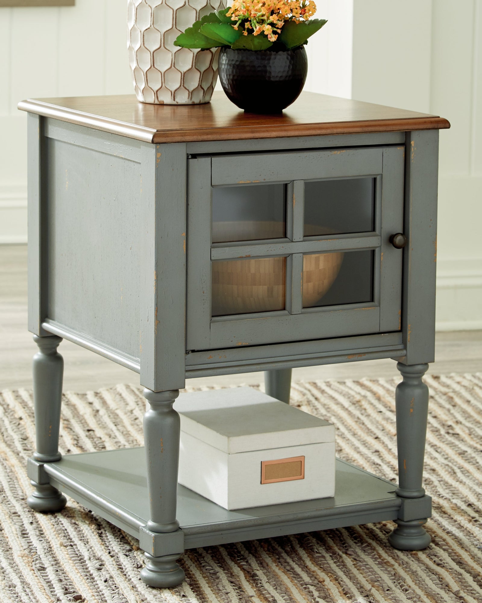 Mirimyn Gray/brown Accent Cabinet