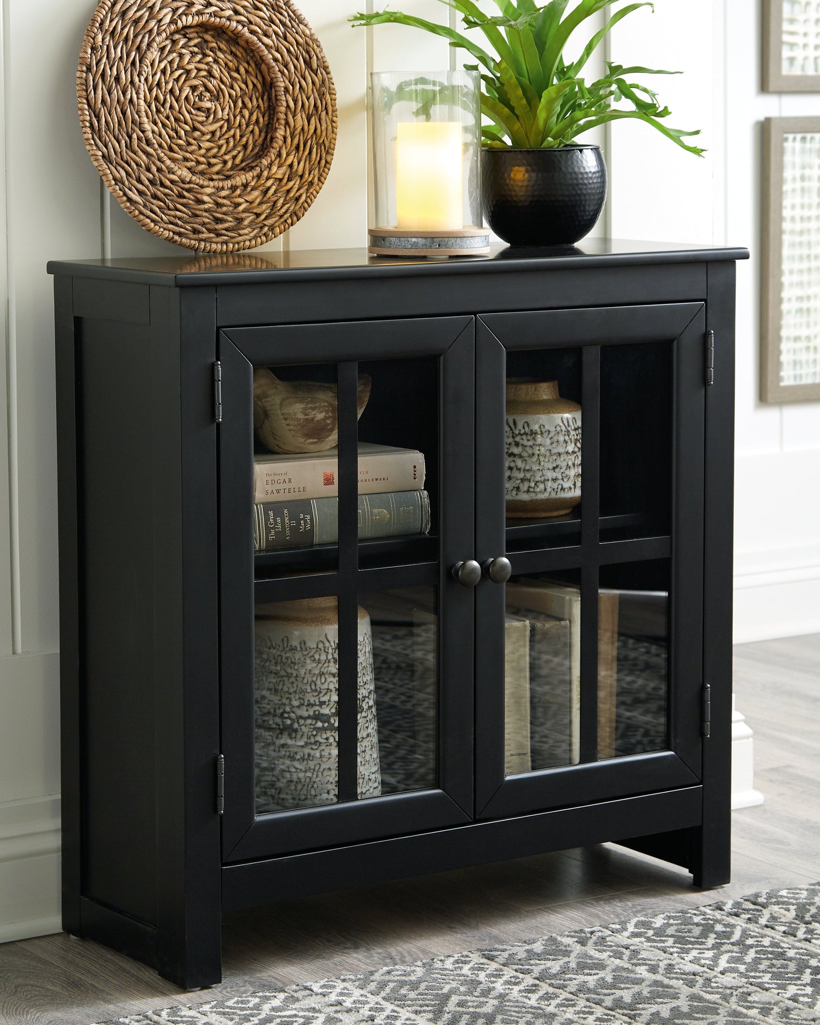 Nalinwood Black Accent Cabinet