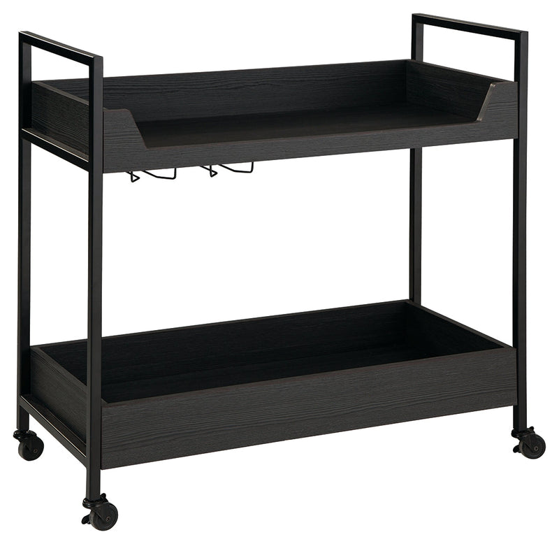 Yarlow Black Gray Bar Cart