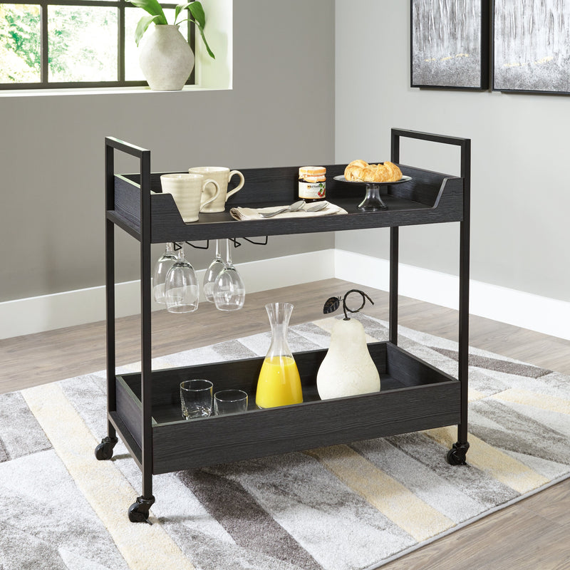 Yarlow Black Gray Bar Cart