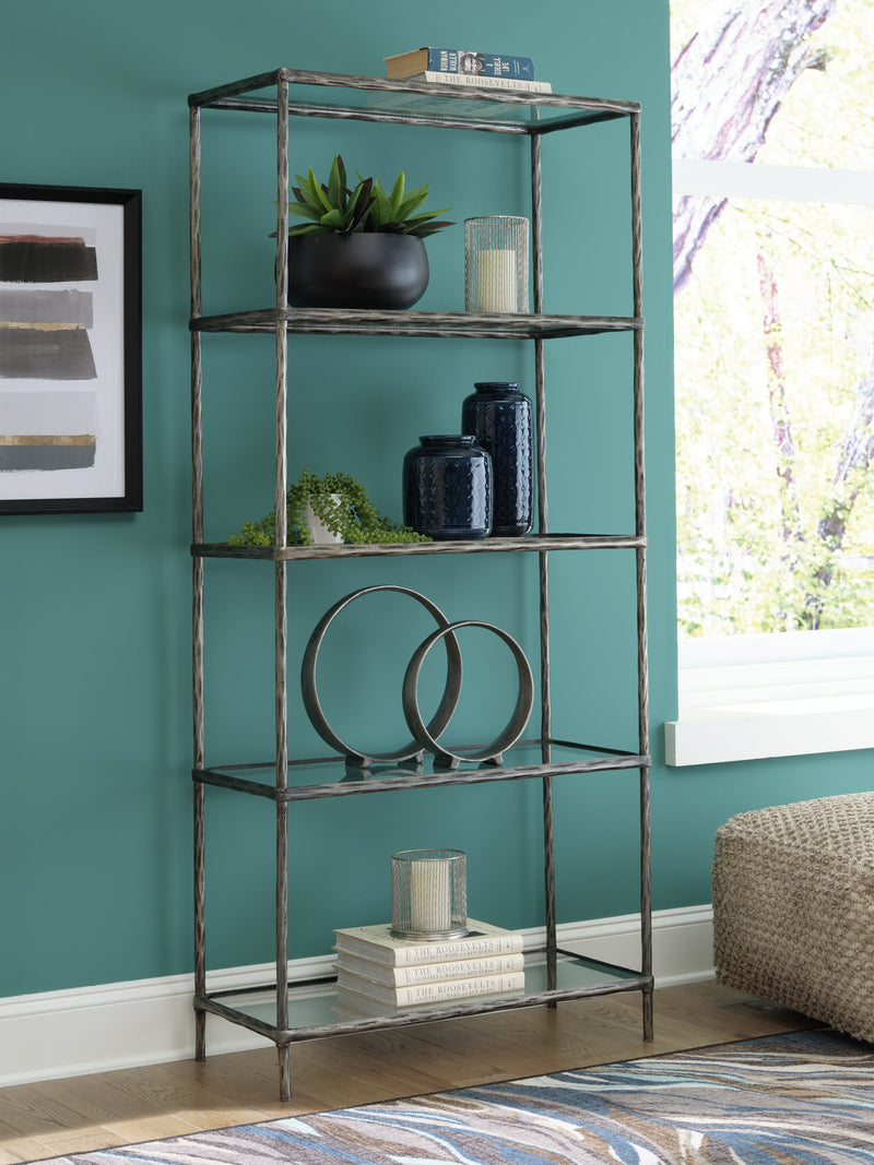 Ryandale Antique Pewter Finish Bookcase