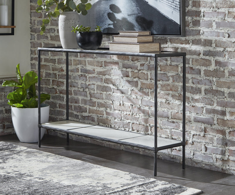 Ryandale Antique Black Console Sofa Table