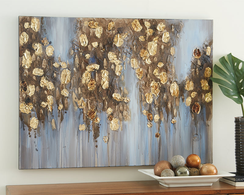 Donier Blue Gold Finish Wall Art