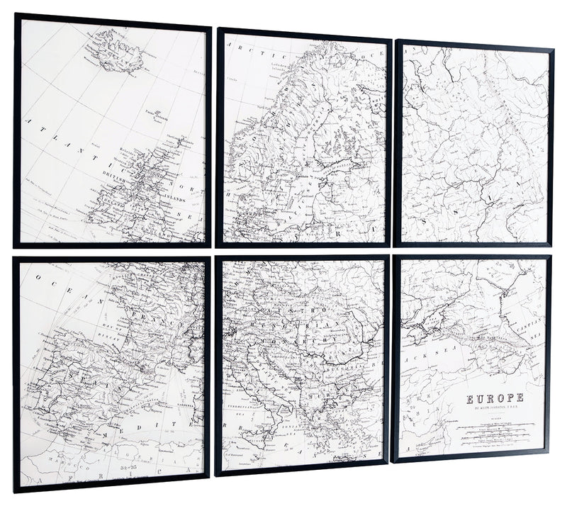 Avanworth Black White Wall Art (Set of 6)