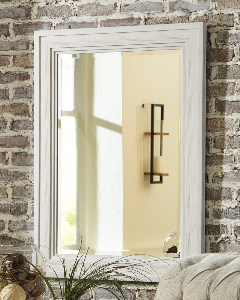 Jacee Antique White Accent Mirror