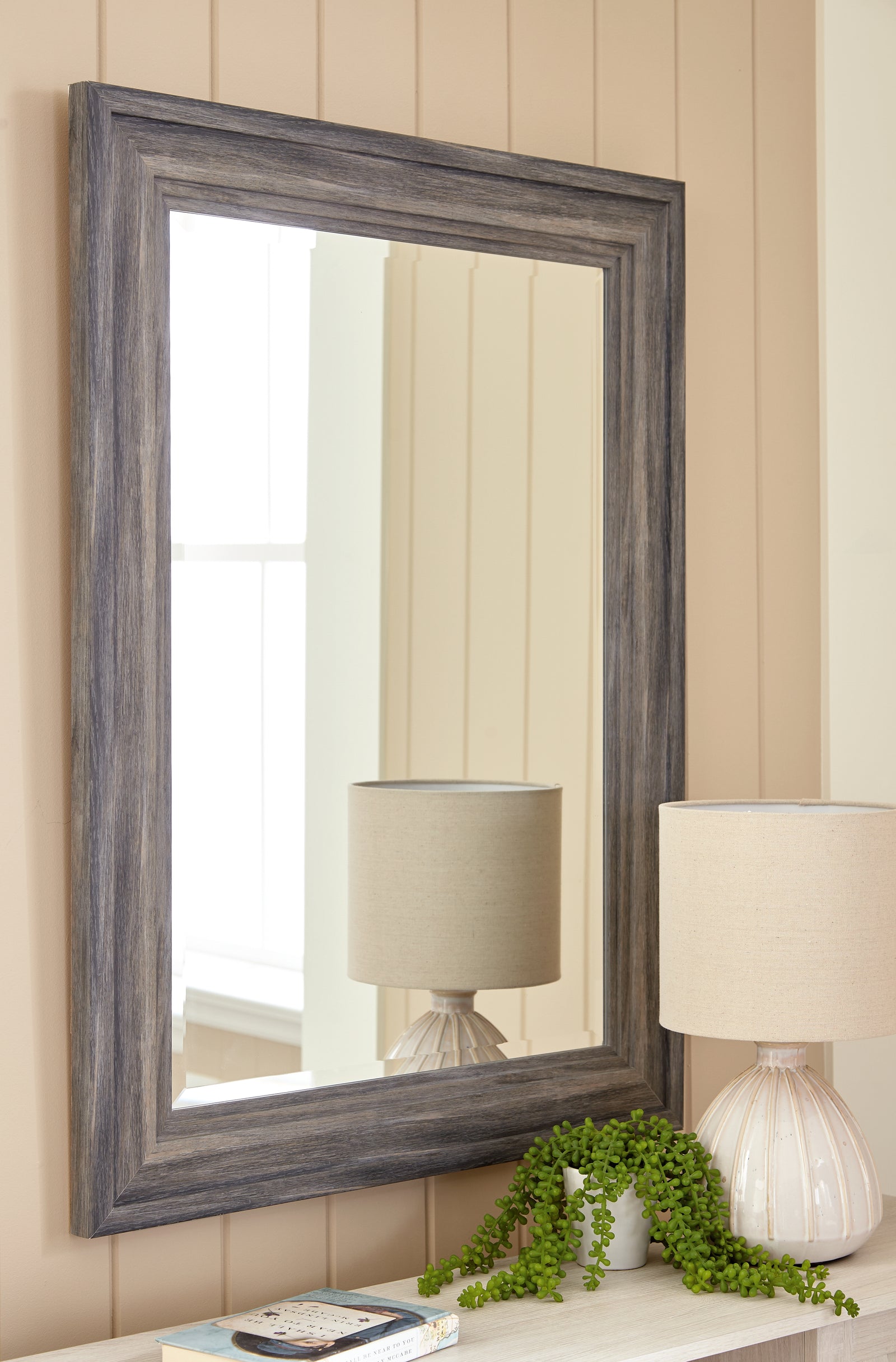 Jacee Antique Gray Accent Mirror