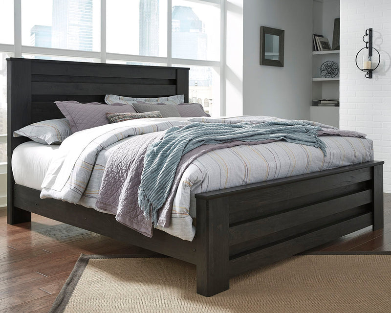 Brinxton Charcoal King Panel Bed