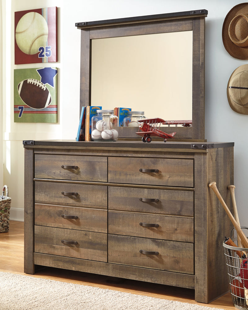 Trinell Brown Dresser And Mirror