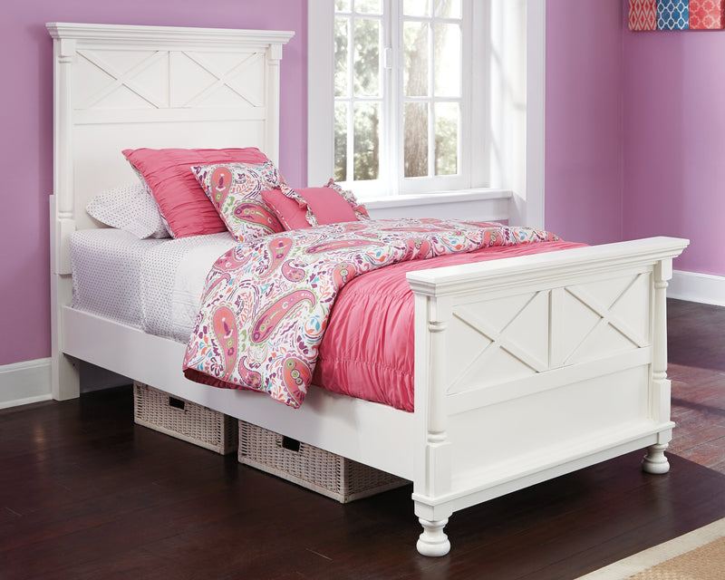 Kaslyn White Twin Panel Bed