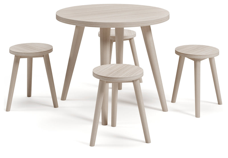 Blariden Natural Table And Chairs (Set of 5)