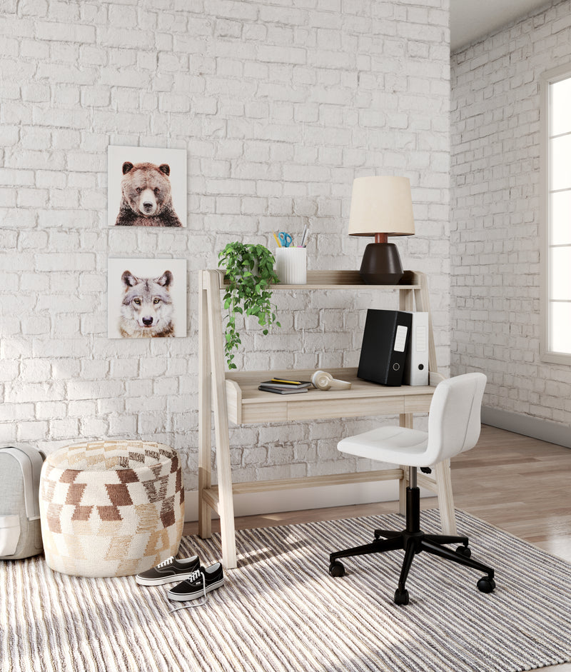 Blariden Natural Desk With Hutch