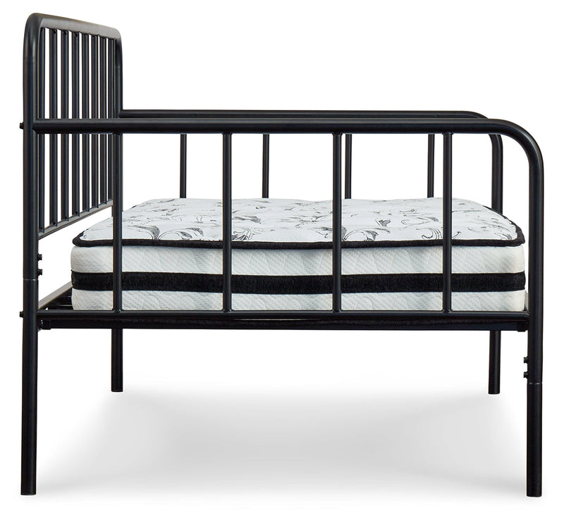 Trentlore Black Twin Metal Day Bed With Platform