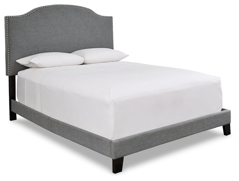 Adelloni Gray King Upholstered Bed