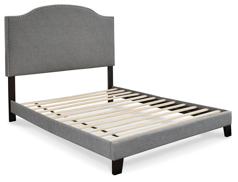 Adelloni Gray King Upholstered Bed